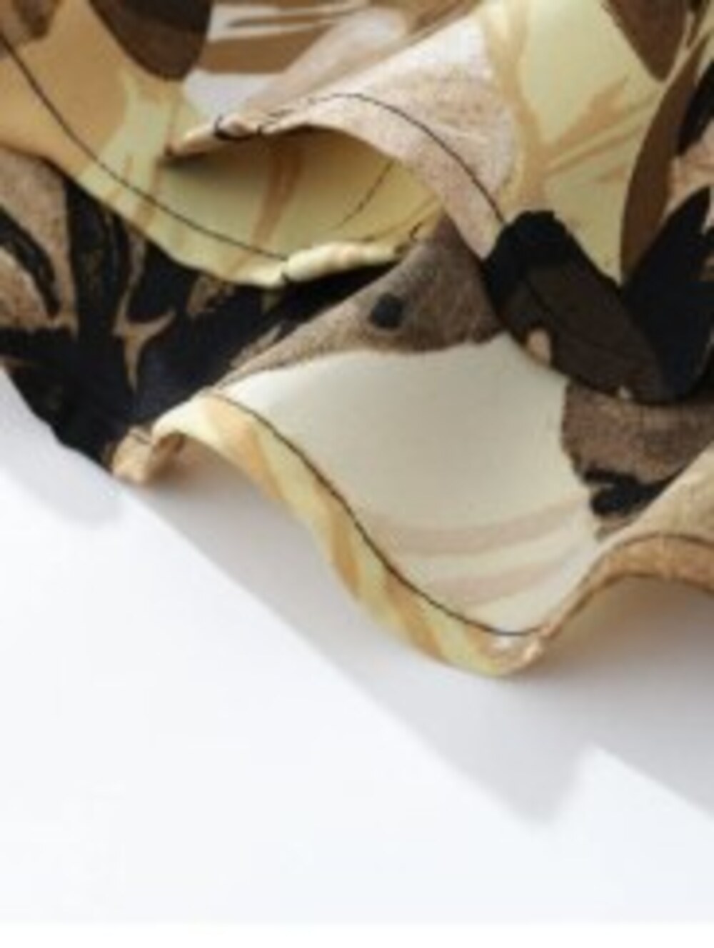 Beige Brown Retro Floral Print Long Sleeve Shirt - Picture 3 of 4